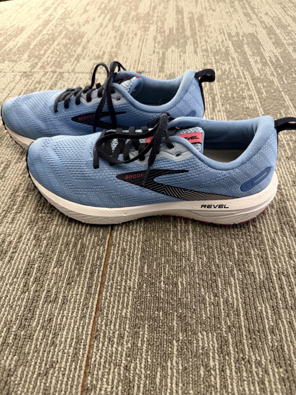 Brooks Revel 6 Shoes Womens Size 10 Blue Black Running Sneaker 120386 1B 474